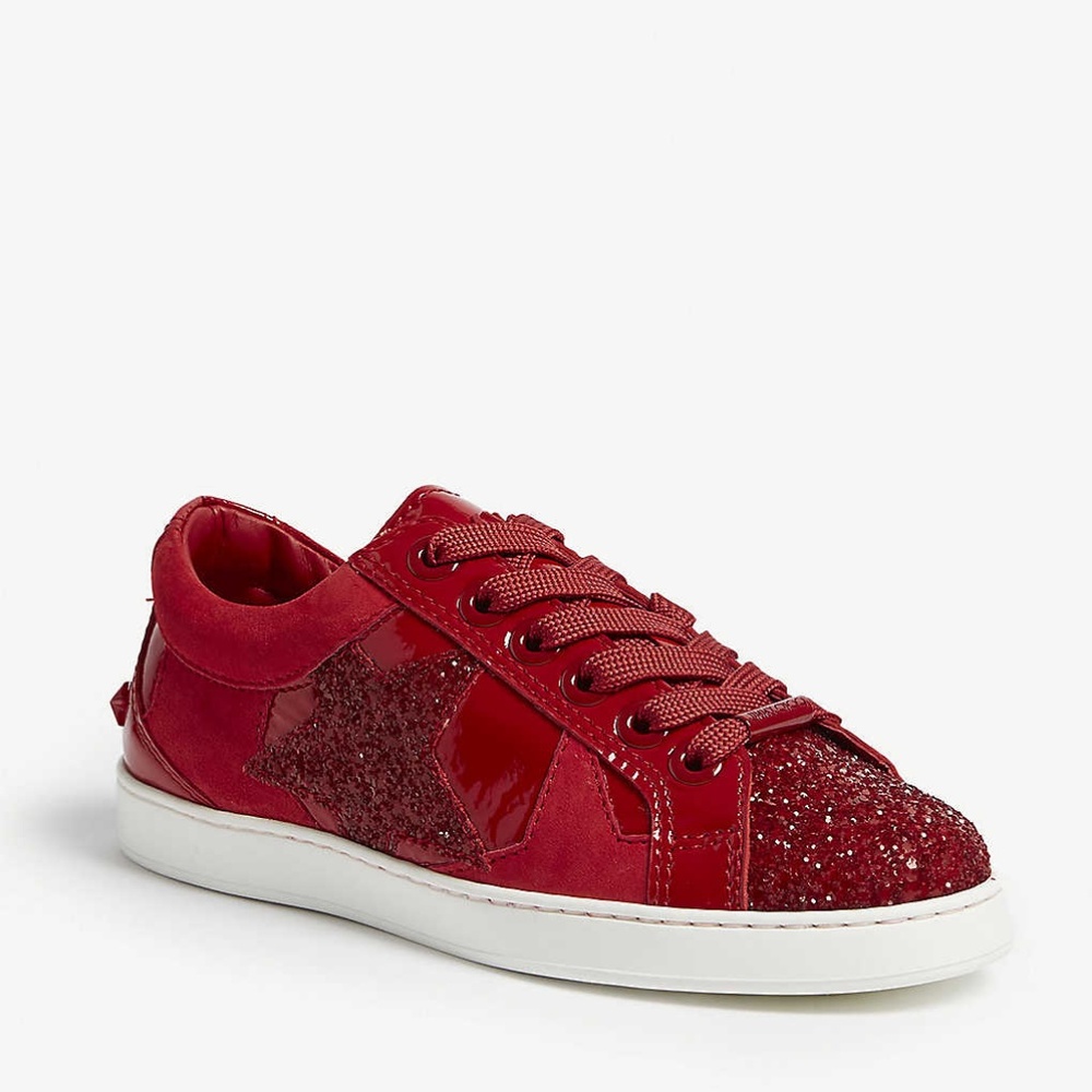 JIMMY CHOO Vintage Cash suede and glitter low-top Sneakers - Picture 3 of 7